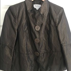 Solo Moda blazer brown metallic size 6 vintage